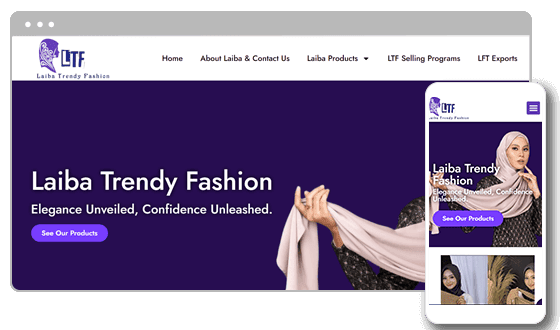 Laiba Fashion website preview